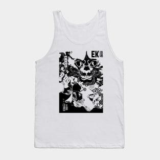 Tokyo Cat / Fairy Tale Black on white Tank Top